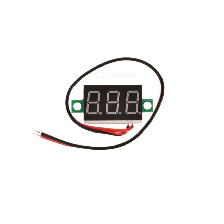 0.36 Inch Mini LED Digital Voltmeter Red DC 4.5 to 30V 2 / 3 Wire
