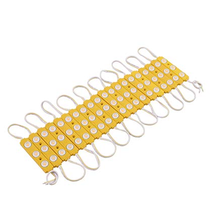 12V 1.5W YELLOW 3 LED MODULE Strips Waterproof