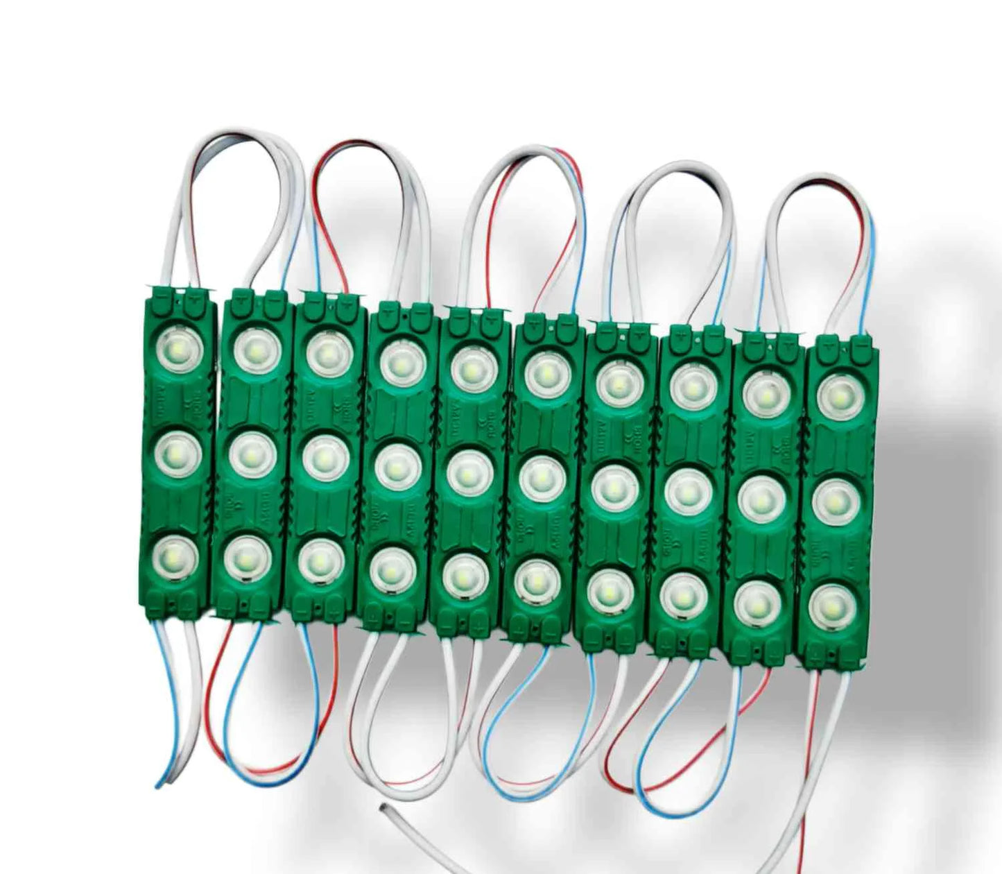 12V 3 LED MODULE BLOCK GREEN Strips