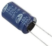 220uF 160V Electrolytic Capacitor 16x32mm dia 16mm SAMWHA