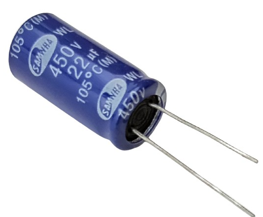 2.2uF 450V Electrolytic Capacitor SAMWHA