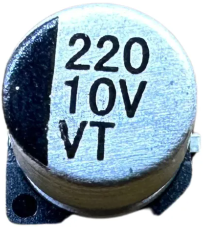 220UF 10V SMD ELECTROLYTIC CAPACITOR 6.3x5.4mm JWCO 105C VT