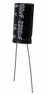 2200uF 16V Electrolytic Capacitor DC JWCO 105C 10x20mm