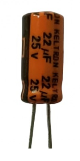 22uF 25V Electrolytic Capacitor KELTRON 85C 20%