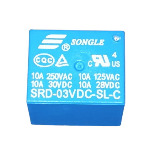 3V 10A Relay SRD-03VDC-SL-C Th Songle Relay 19.2x15.6mm
