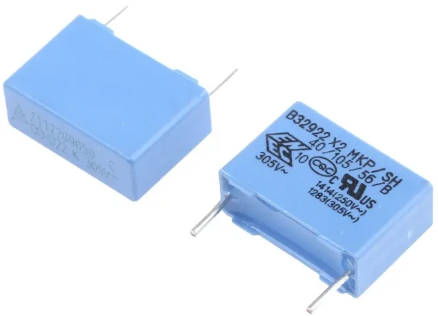 0.33uF 305V BOX FILM CAPACITOR Class X2 330nF epcos 15mm pitch AC
