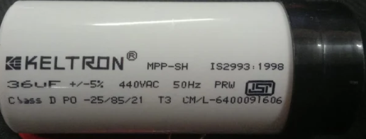 36uF 440V CAPACITOR 36MFD KELTRON AC