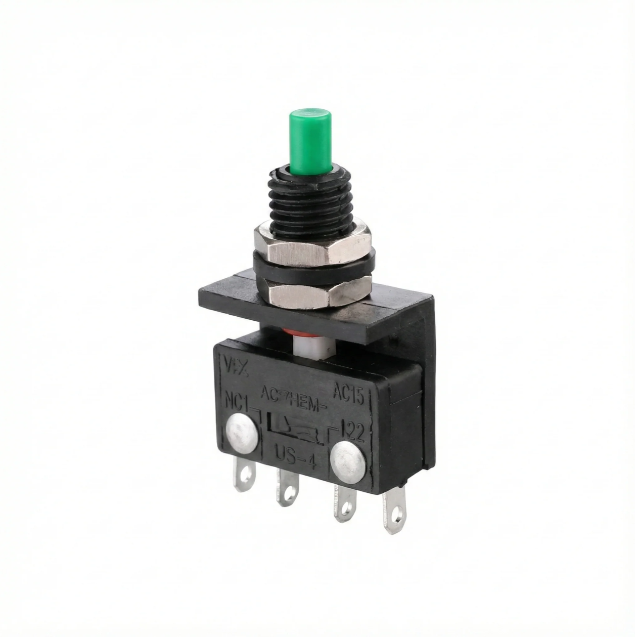 Panel Mount Push Switch PMS-1 Green