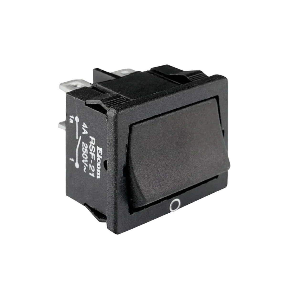 4-Pin Rocker Switch ELCOM RSF-2104 Black