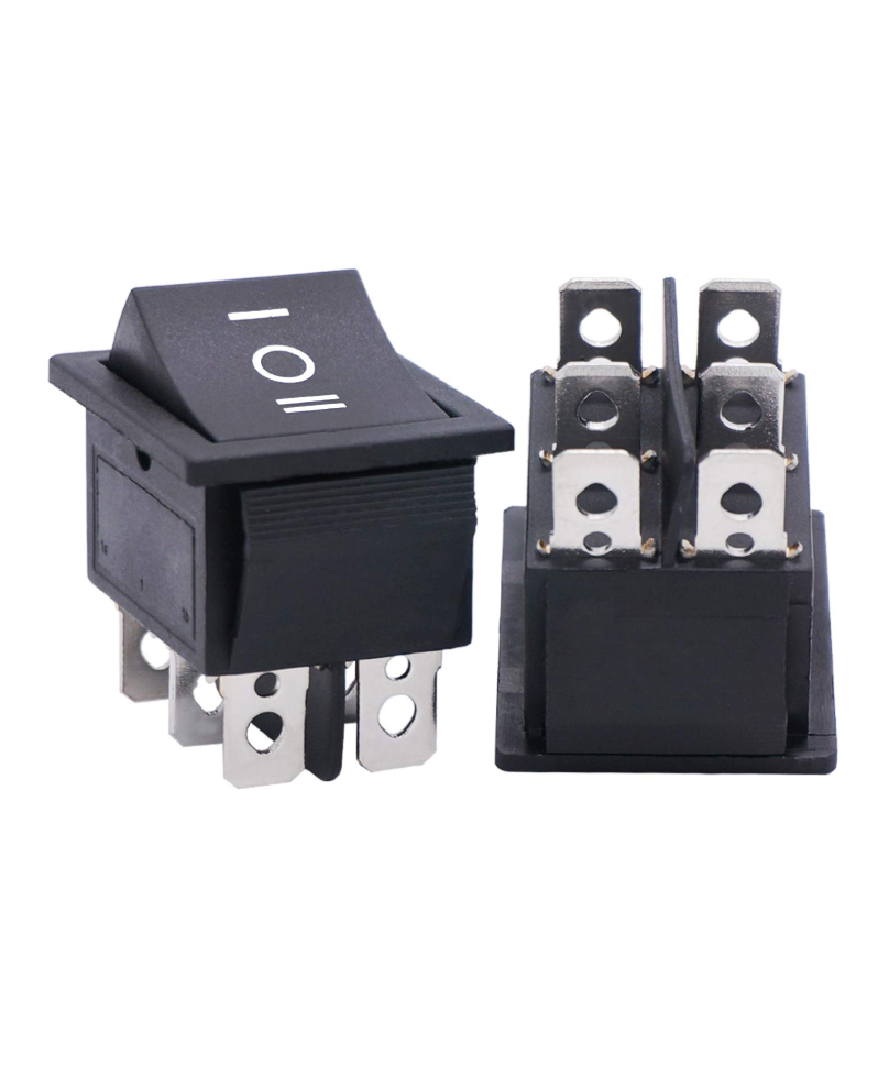 6 LEG Rocker Switch 3P 3 Position On-Off-On Toggle Wiring Boat 250V 4A 20MM*15MM