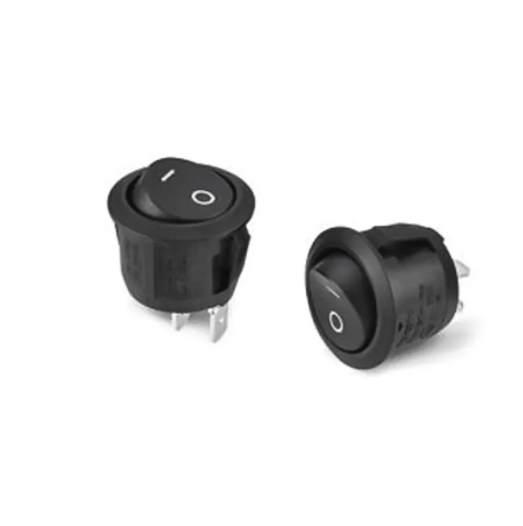 Rocker Switch Round 3A 250V AC SPST ON-OFF