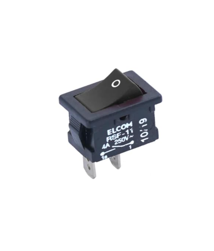 4 PIN Rocker Switch ELCOM BLACK RSF-21 DPDT 4A 250V AC On Off RSF21