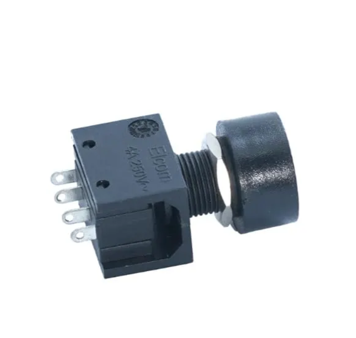 4 LEG 4A PUSH BUTTON Switch Elcom MPS1 BLACK MPS-1