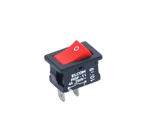 Rocker Switch 4A 250V AC On Off RSF11 ELCOM RED RSF-11 SPST