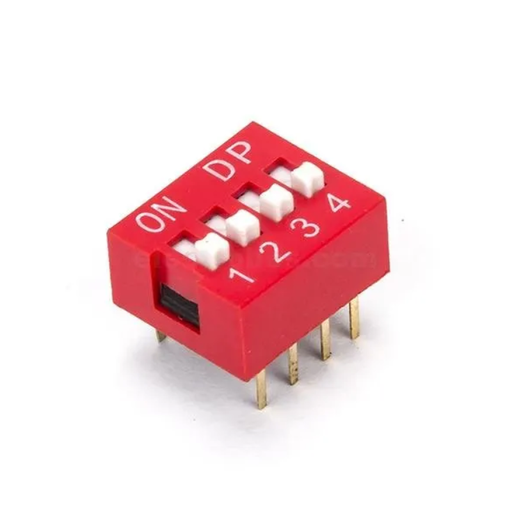 4 Way DIP Slide Switch 2.54mm Pitch