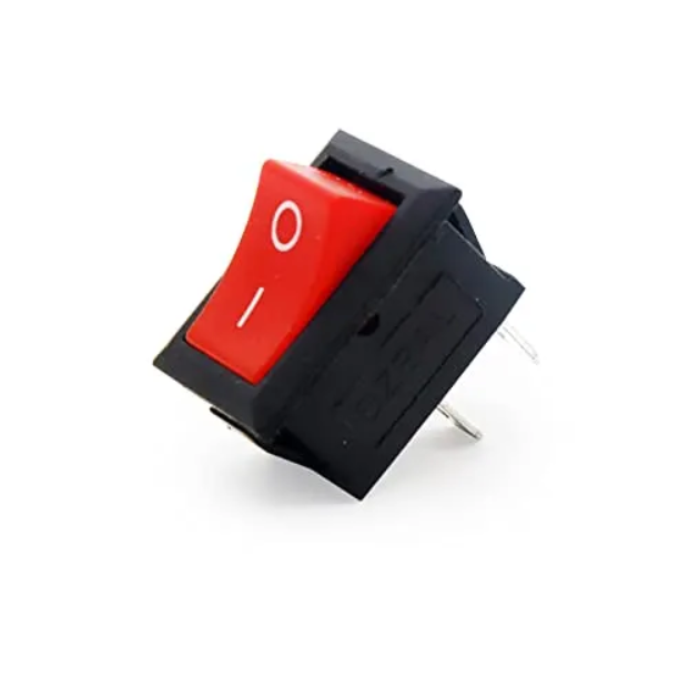 SPST Rocker Switch 6A 250V AC On/Off Electrical Switch
