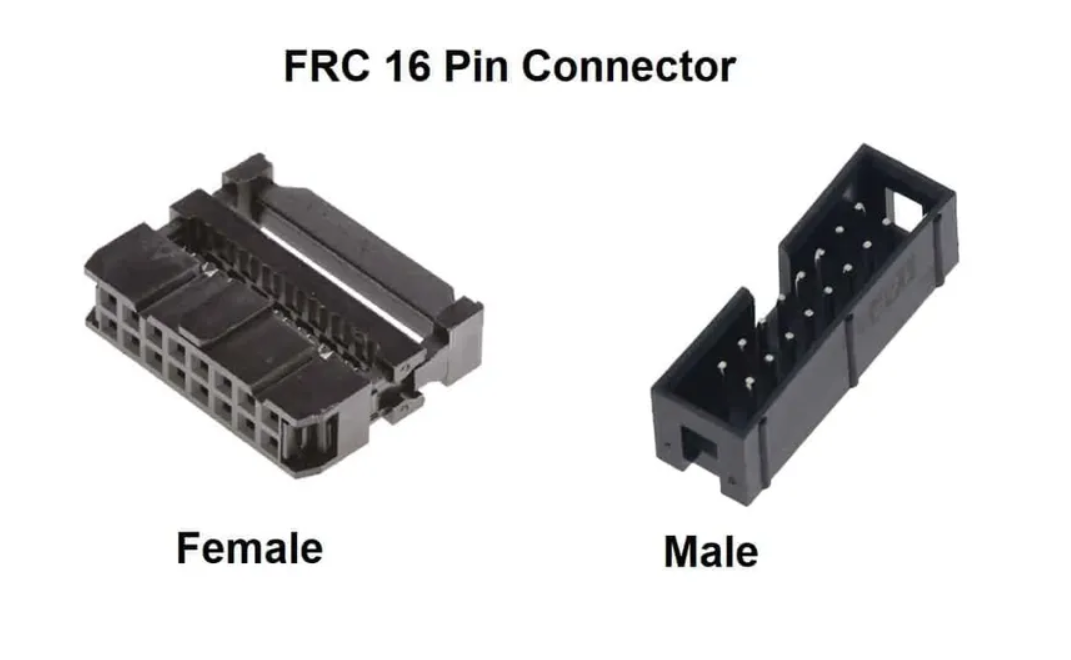 16 PIN FRC CONNECTOR 1PAIR(1MALE AND 1FEMALE)2.54MM pitch MALE BOX STRAIGHT CONNECTOR