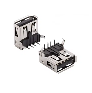 4 Pin A Type Female Right Angle Connector DIP