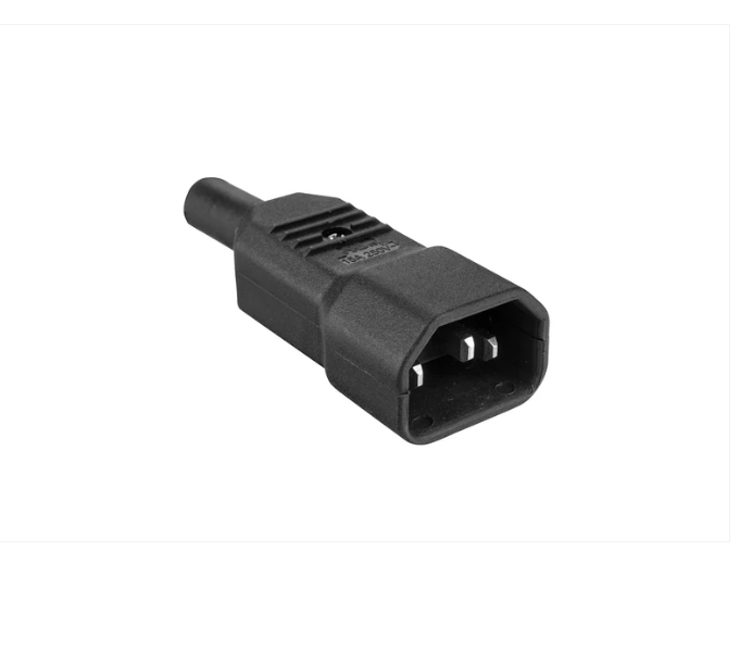 IEC C14 Rewireable Male Power Plug (15A 250V AC Connector)