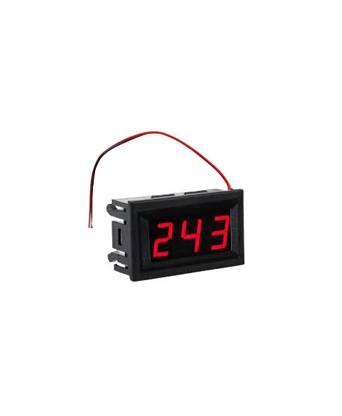 Digital LED DC Voltmeter Panel (5V-30V 2-Wire 0.56" Red Battery Monitor)