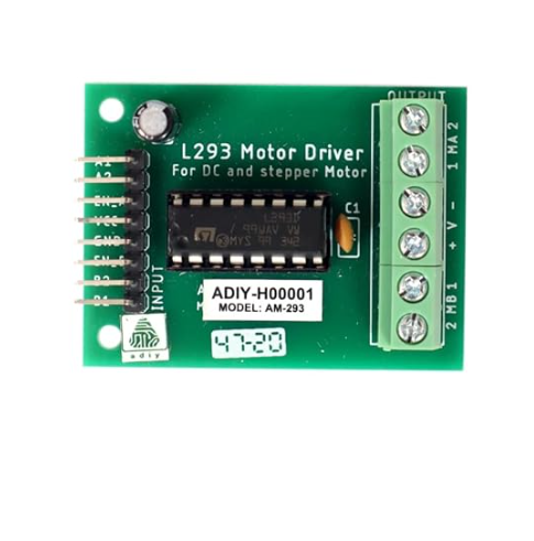 L293 Motor Driver Module Board For Arduino- Dual H-Bridge for DC and Stepper Motors for Arduino by ADIY- L293D Motor Driver Module