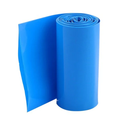 PVC Shrinkable TUBE for Battery Packaging 110mm BLUE 1 meter