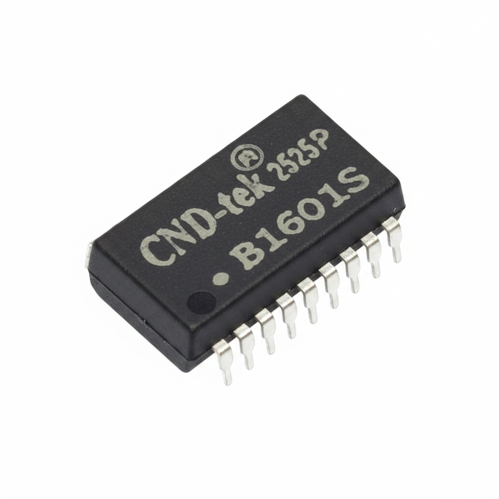 B1601S 1:1 Pulse Transformer CND-tek 100Mbps 1.5kV Isolation SMD-16 12.7x7mm