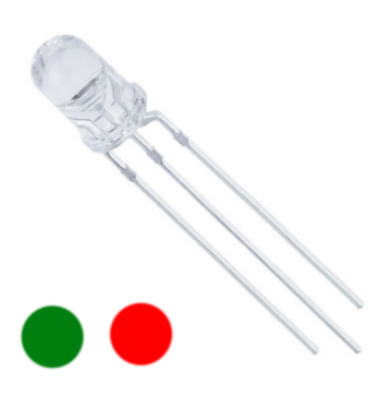 3MM BI COLOUR LED RED AND GREEN BICOLOR COMMON ANODE
