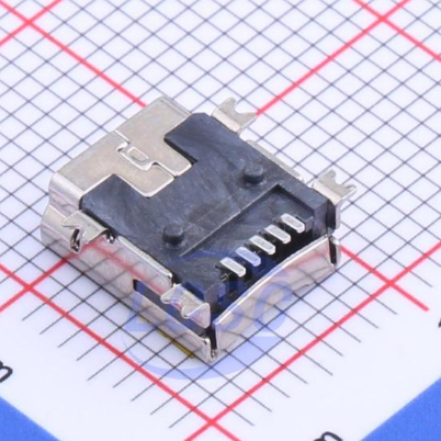 USB MINI B 5PTP Female SMD Connector SHOU HAN