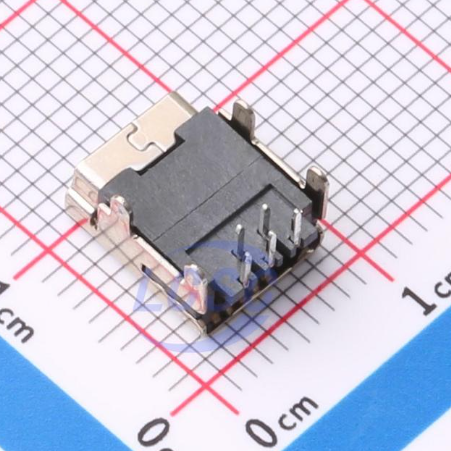 5Pin USB Mini B SMD female Connector HX MINI 5P 4J hanxia