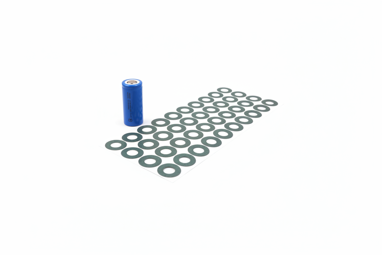 LiFePO4 Battery Positive Insulation Gaskets (30pcs per Sheet) 32700