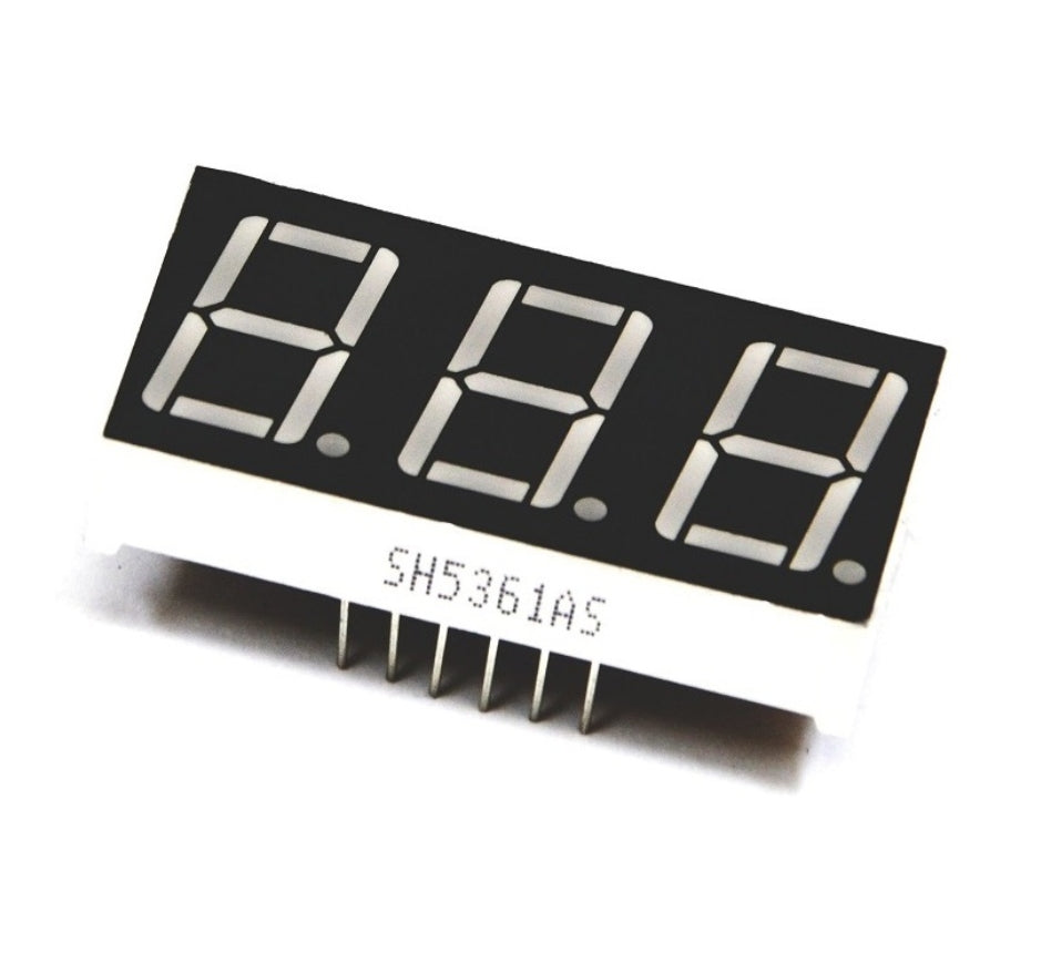 0.56 Inch Display 11 Pins Red Common anode 7 Segment 3 Digit CA 5631CAR