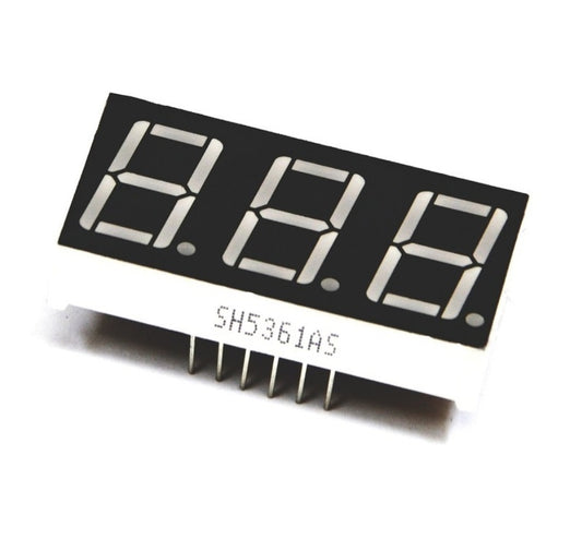 0.56 Inch Display 11 Pins Red Common anode 7 Segment 3 Digit CA 5631CAR