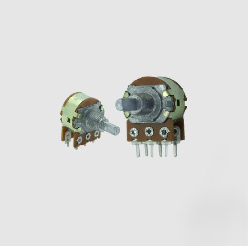 ELCON 22k ohm Dual Rotary Potentiometer Rotary Pot with Metal Shaft 16mm