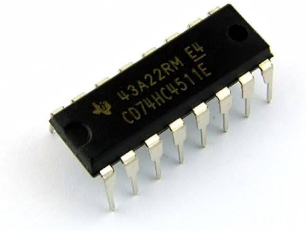 74HC4511 IC BCD to 7-Segment Latch/Decoder/Driver DIP-16 74 HC 4511 744511