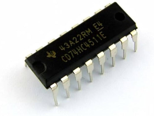 74HC4511 IC BCD to 7-Segment Latch/Decoder/Driver DIP-16 74 HC 4511 744511