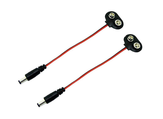 9V DC Battery Power Cable Male Clip T-type Connector
