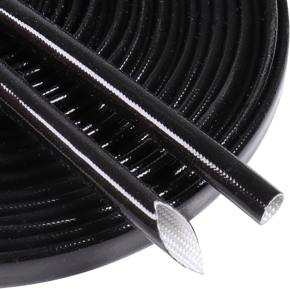 1mm Fiberglass Insulation tubes Black 1 meter