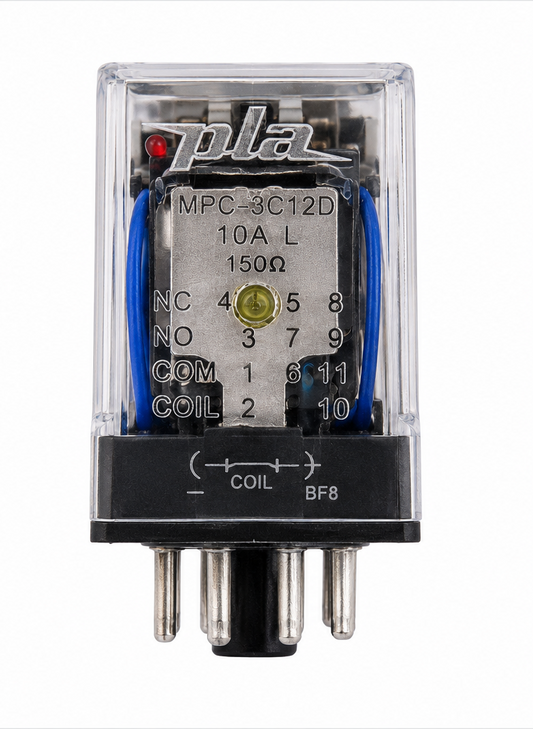 12V 10A Relay MPC 3C 12D 10A L 3PDT 11 PIN PLA