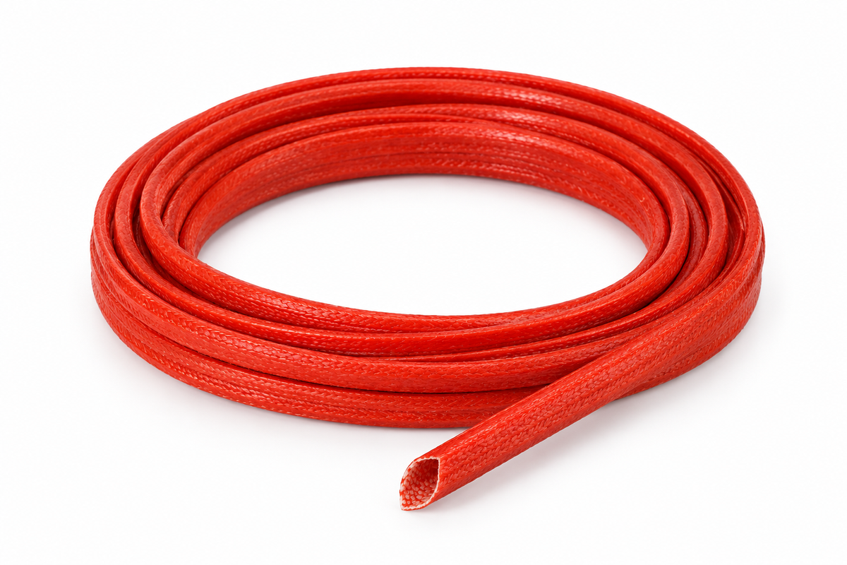 1 mm Fiber glass Insulation tube Sleeve Red 1 Meter