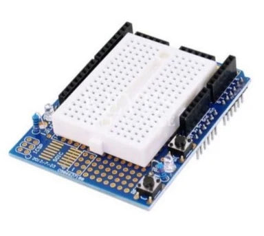Arduinouno Proto Shield prototype expansion board with SYB-170 mini breadboard