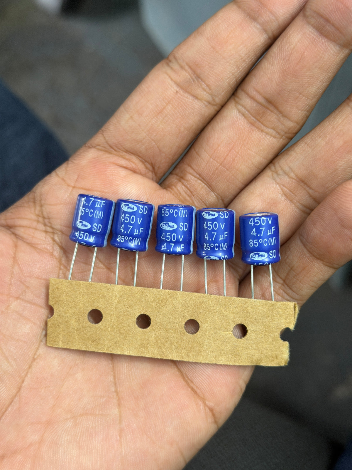 4.7uF 450V Electrolytic Capacitor 85C SAMWHA 4.7MFD 4.7uF 450V