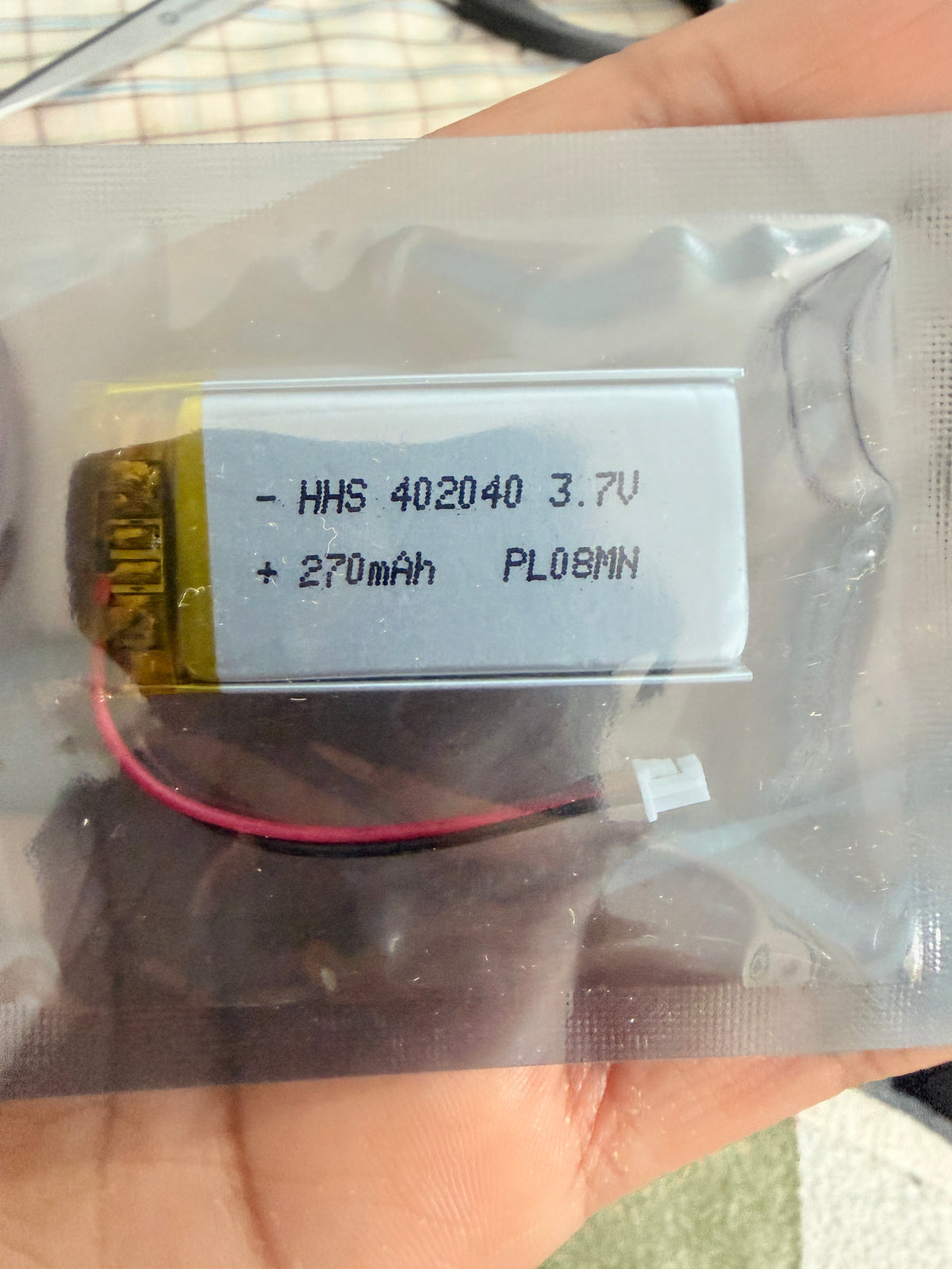 3.7V 270mAh LiPo Battery Pack LP 402040 Rechargable Battery