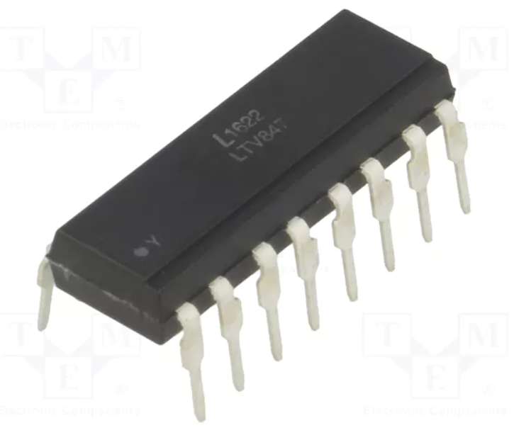 LTV-847 IC 4 channel Opto coupler isolators  Lite-On DIP-16 847