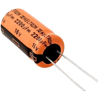 2200uF 16V Electrolytic Capacitor 85C 20% DIA 10MM KELTRON