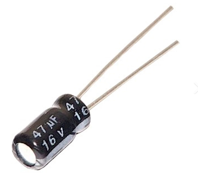 47uF 16V Electrolytic Capacitor Keltron 85C 20%