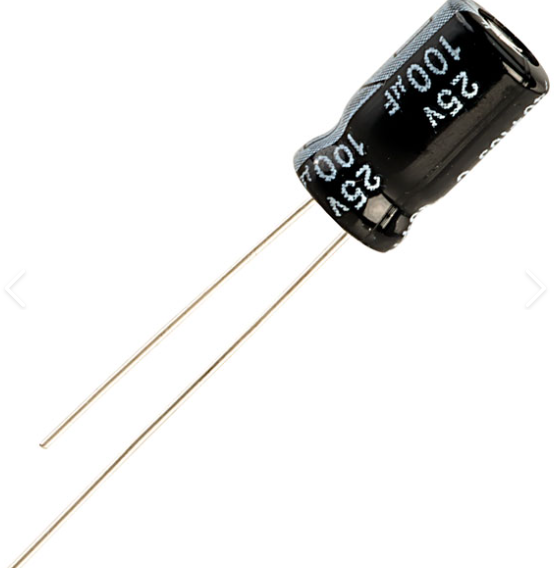 100uF 25V Electrolytic Capacitor 105C 6.3x12mm JWCO