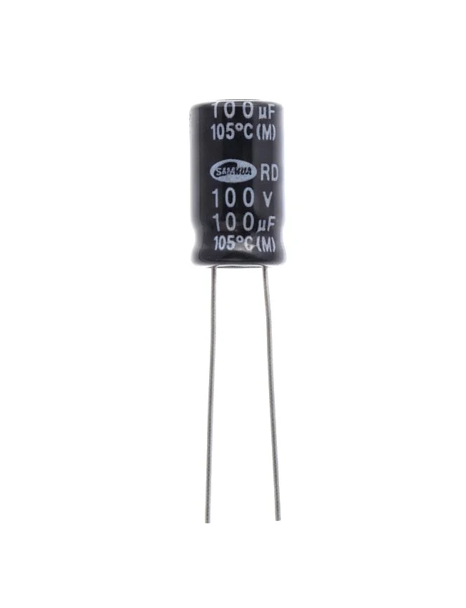 100uF 100V  Radial Electrolytic Capacitor Samwha