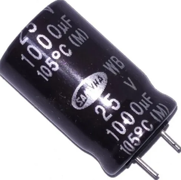 1000uF 25V Electrolytic Capacitor SAMWHA 105C 10x17mm