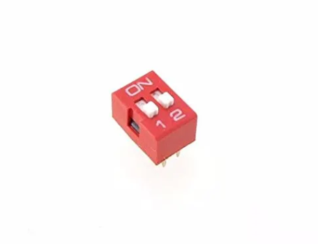 Switch 2-Way Red – 2 Position Dual Inline Configuration Switch DIP